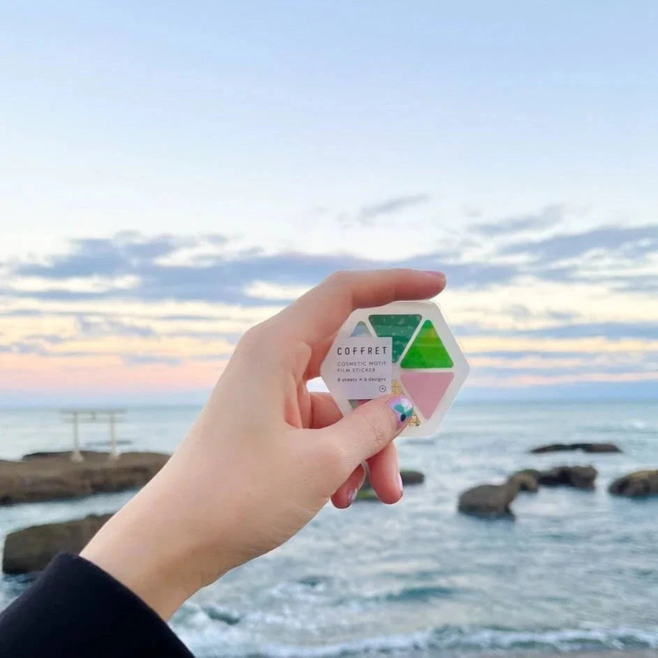 Hitotoki Coffret Cosmetic Motif Film Sticker Triangle - Forest Green Stickers Coffret 
