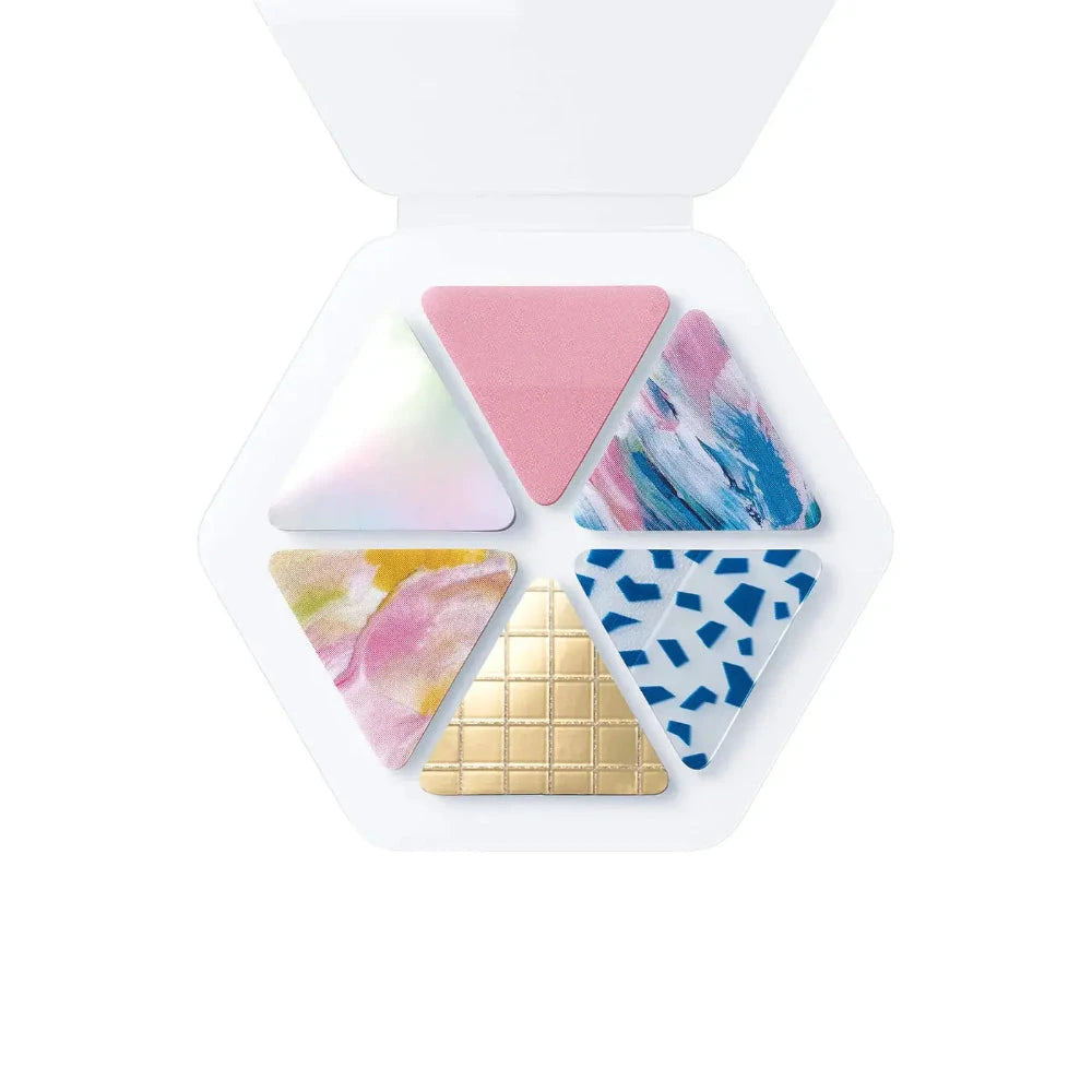 Hitotoki Coffret Cosmetic Motif Film Sticker Triangle - Pink Float Stickers Coffret 