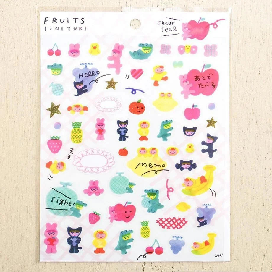 Cozyca Yuki Itoi Sticker Sheet - Fruits Surfaces Cozyca 