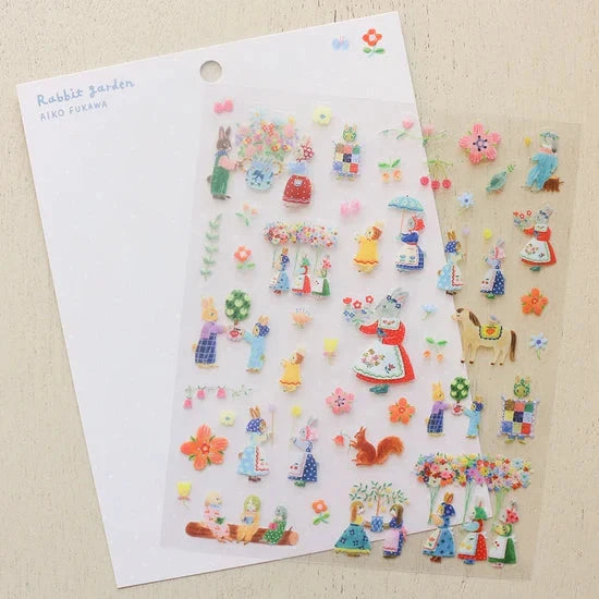 Cozyca Aiko Fukawa Sticker Sheet - Rabbit Garden Surfaces Cozyca 