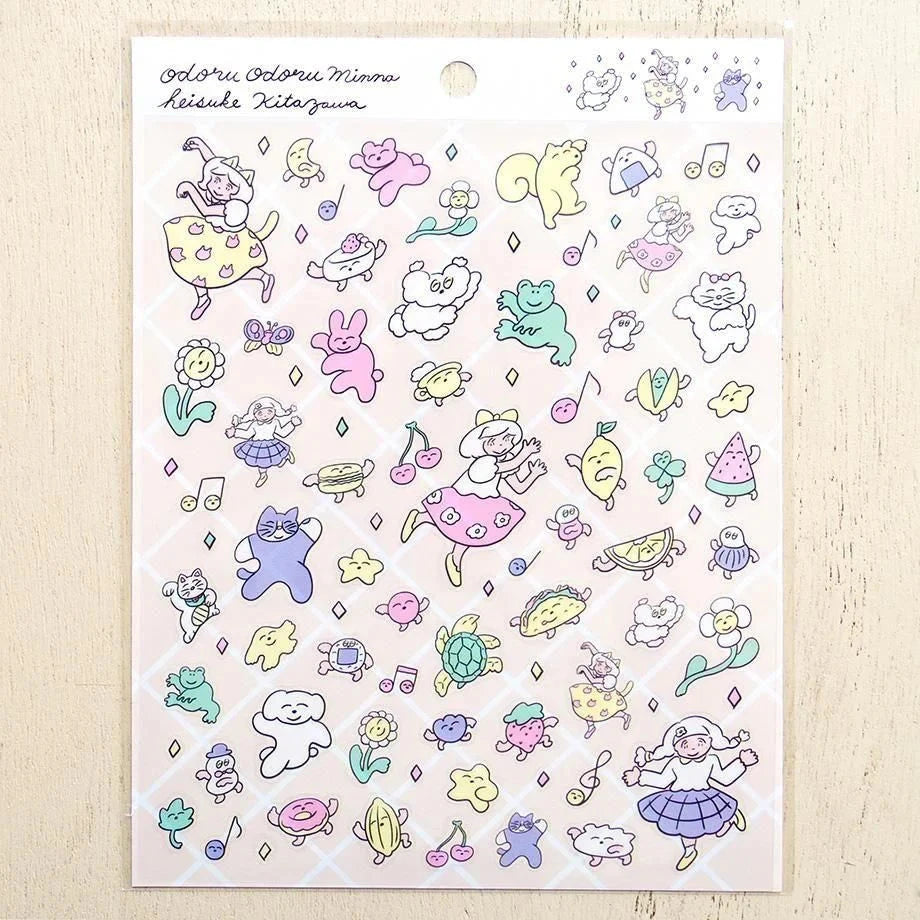 Cozyca Heisuke Kitazawa Sticker Sheet - Dance, Dance Everyone Surfaces Cozyca 