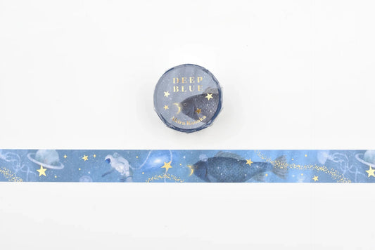 Cozyca Akira Kusaka Foil Stamping Washi Tape Washi Tape Cozyca Deep Blue 
