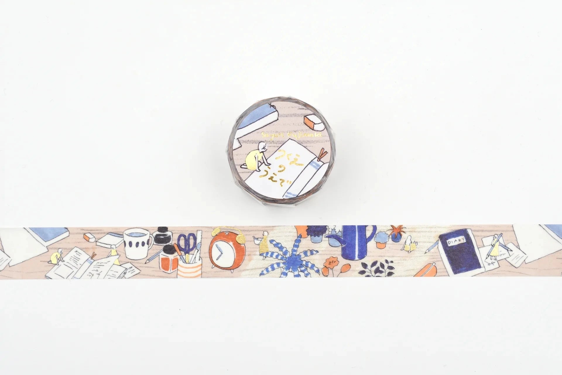 Cozyca Sayuri Fujimaki Foil Stamping Washi Tape Washi Tape Cozyca On the Desk 