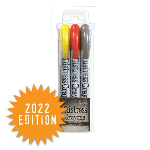 Tim Holtz Distress® Halloween Pearlescent Crayon Set #3 Kits Distress 