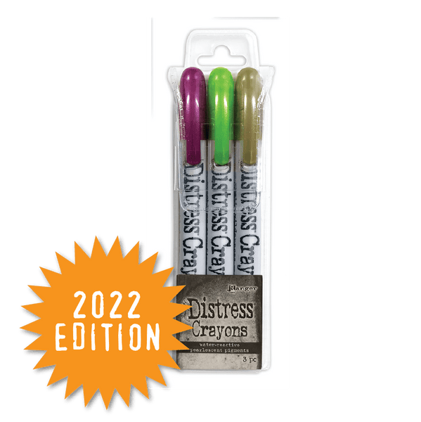 Tim Holtz Distress® Halloween Pearlescent Crayon Set #4 Kits Distress 