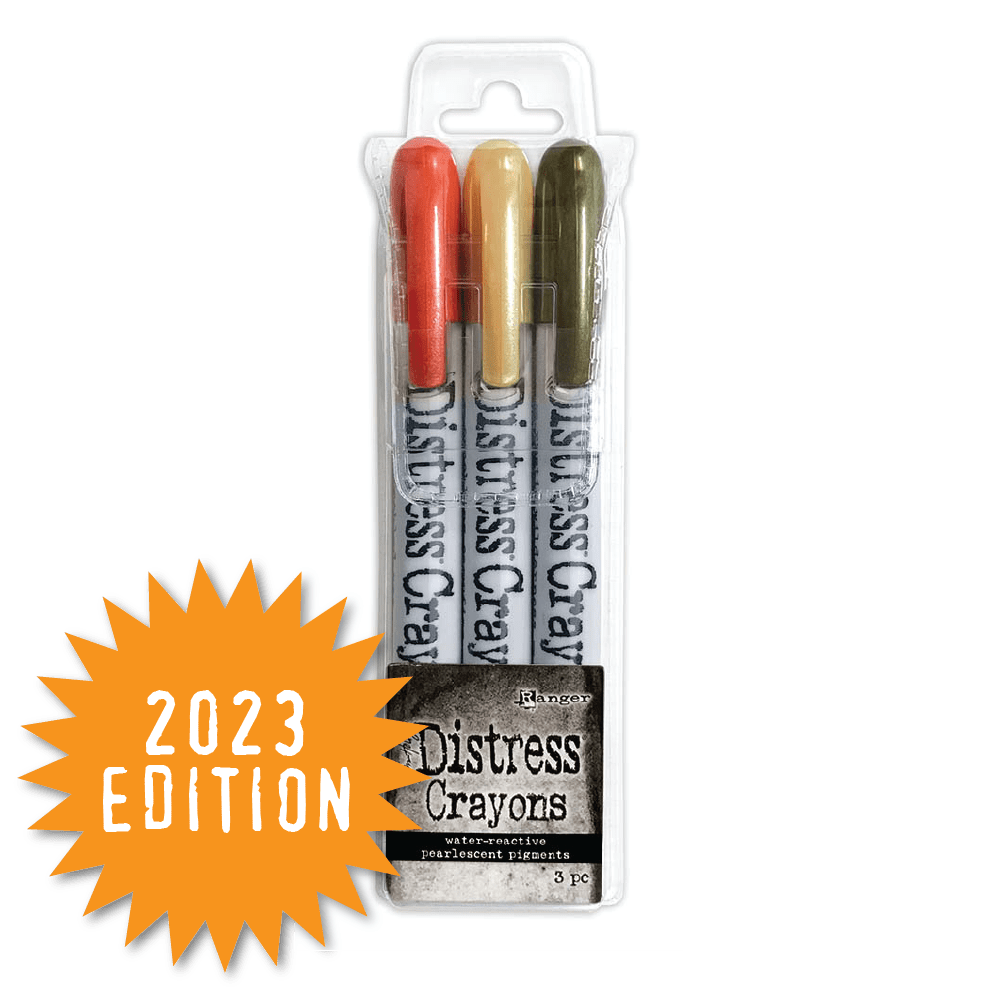 Tim Holtz Distress® Halloween Pearlescent Crayon Set #5 Kits Distress 