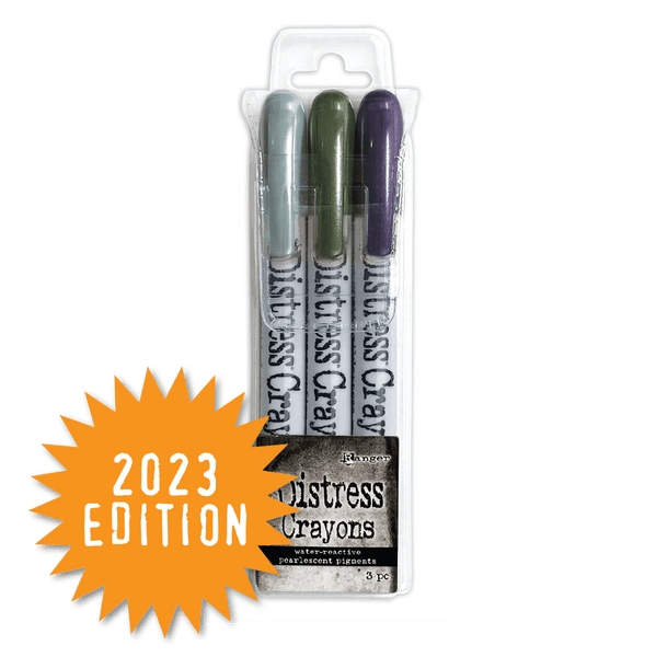 Tim Holtz Distress® Halloween Pearlescent Crayon Set #6 Kits Distress 