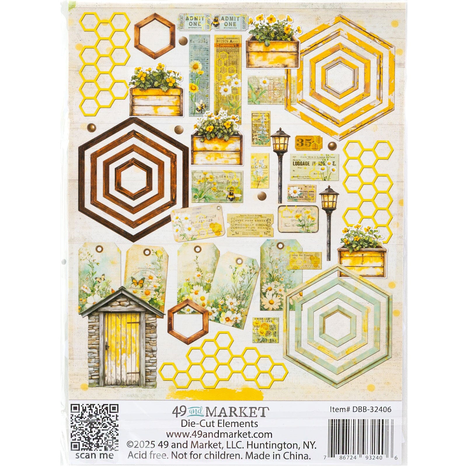 49 and Market Botanical Buzz - Die-cut Elements Surfaces 49 and Market 