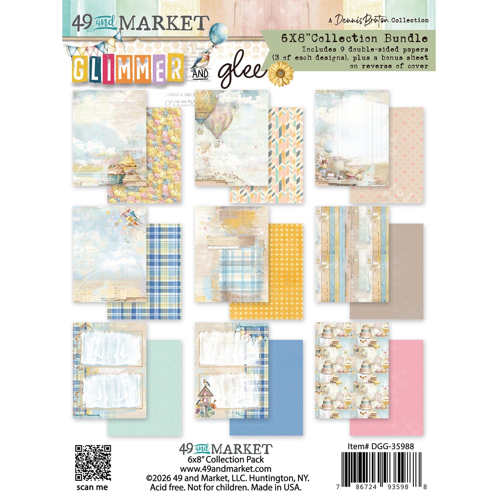 49 and Market Glimmer and Glee - 6 x 8 Collection Pack Surfaces 49 and Market 