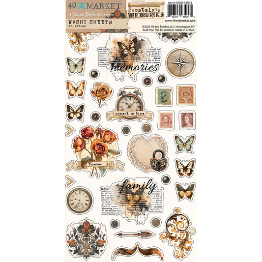 49 and Market Nostalgic Memories - Washi Tape Sheets Surfaces 49 and Market 