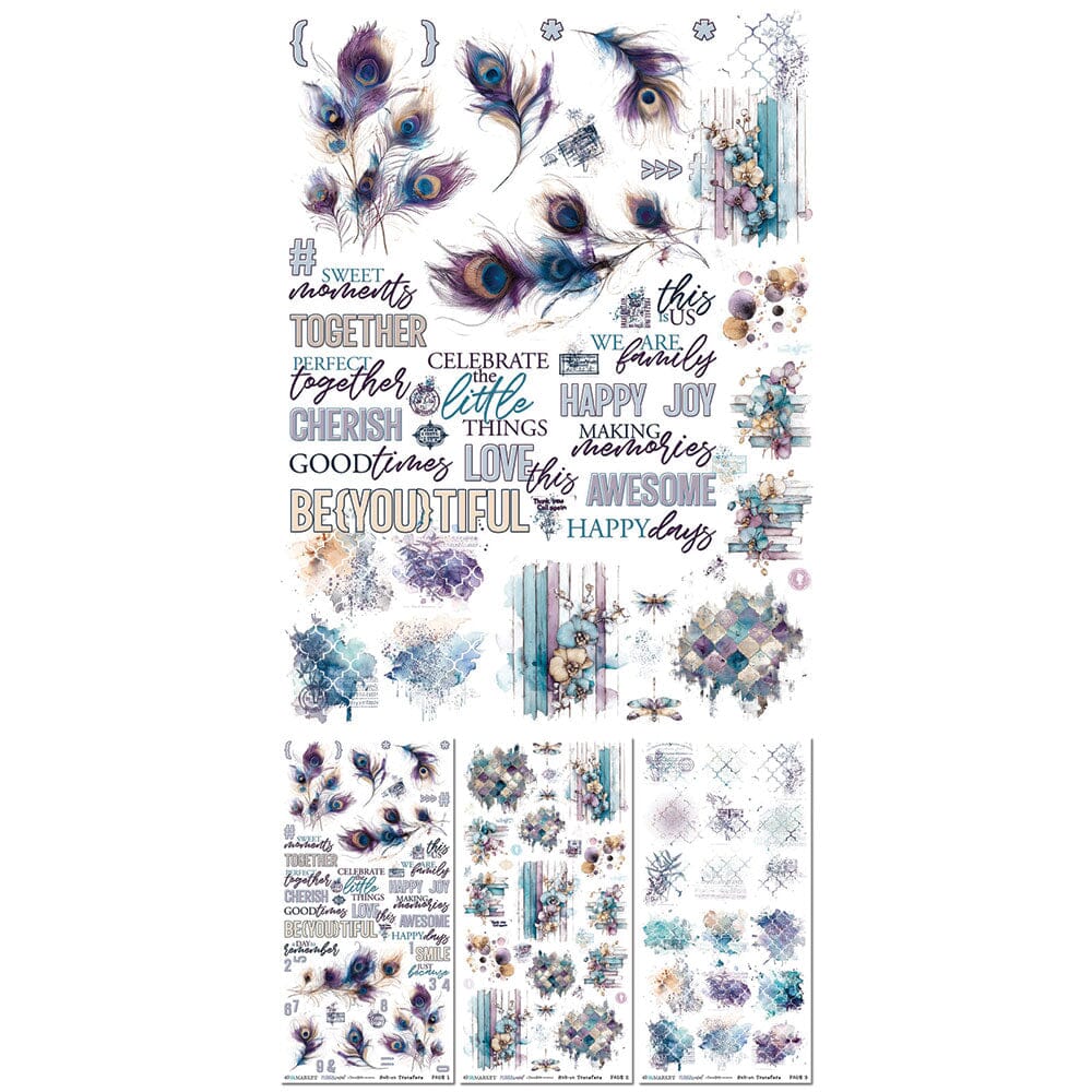 49 and Market Plume & Petal - 6 x12 Blendable Rub-on Transfer Set Surfaces 49 and Market 
