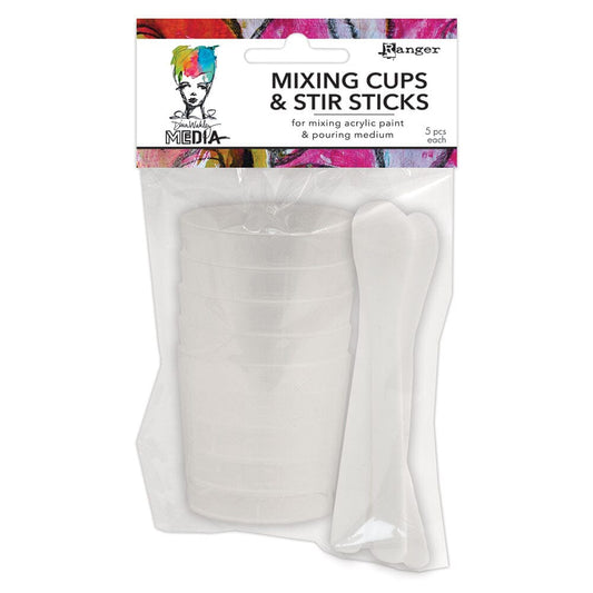 Dina Wakley Media Mixing Cups & Stir Sticks, 5 each Tools & Accessories Dina Wakley Media 
