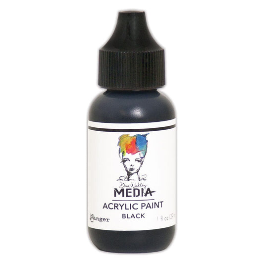 Dina Wakley Media Acrylic Paint Black, 1oz Paint Dina Wakley Media 