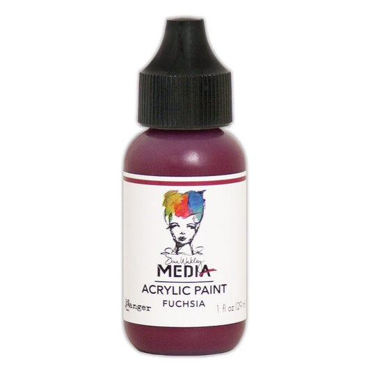 Dina Wakley Media Acrylic Paint Fuchsia, 1oz Paint Dina Wakley Media 