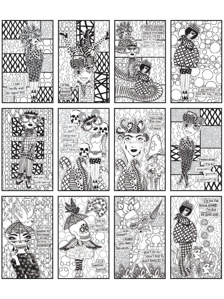 Dylusions Colouring Sheets Collection 1 Surfaces Dylusions 