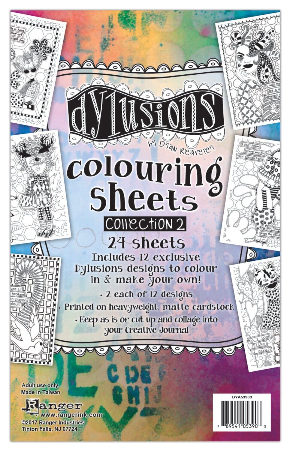 Dylusions Colouring Sheets Collection 2 Surfaces Dylusions 