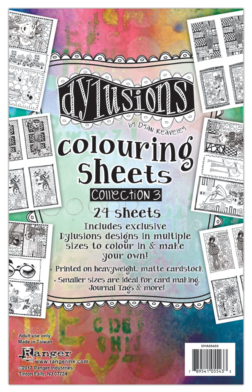 Dylusions Colouring Sheets Collection 3 Surfaces Dylusions 