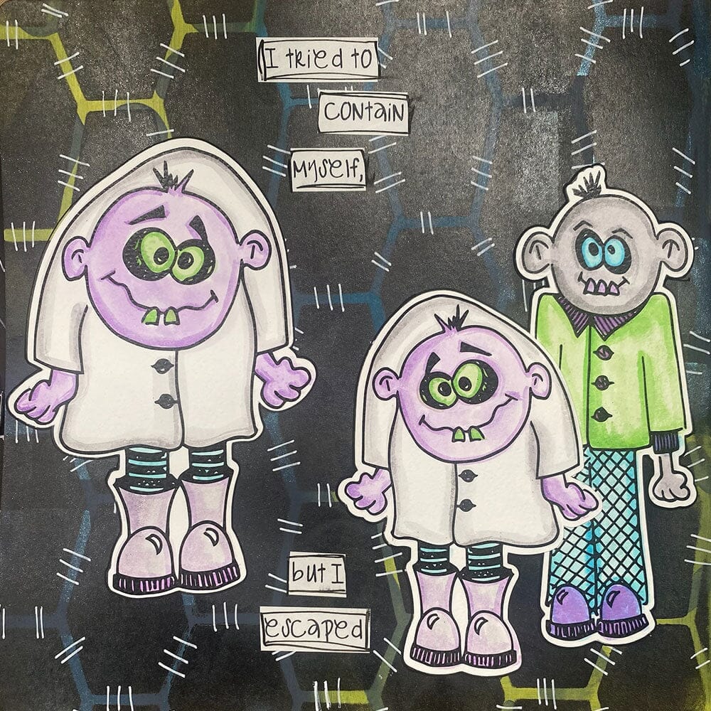 Dylusions Dycuts - Me Monsters Surfaces Dylusions 