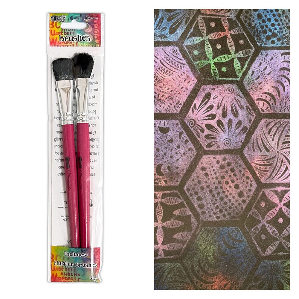 Dylusions Dyamond Fluffier Brush 2pk Tools & Accessories Dylusions 