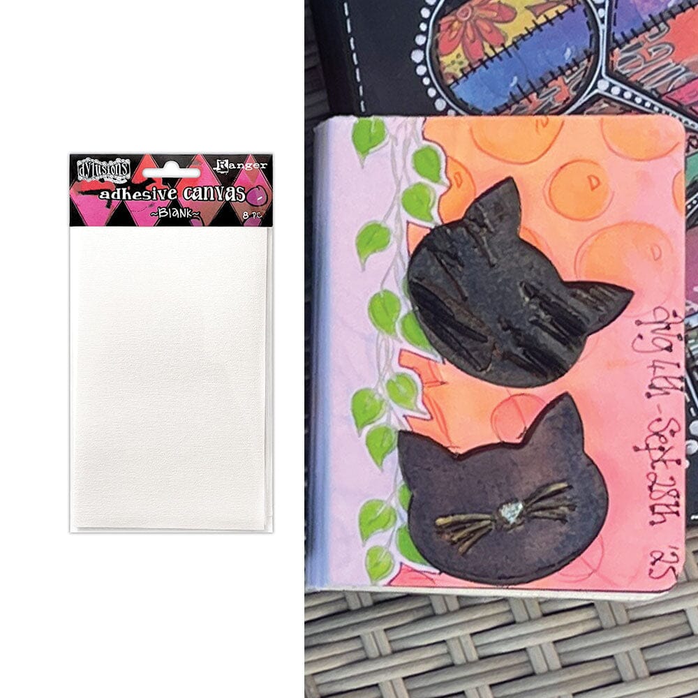 Dylusions Adhesive Canvas 6 x 3.5 Blank, 8pk Surfaces Dylusions 