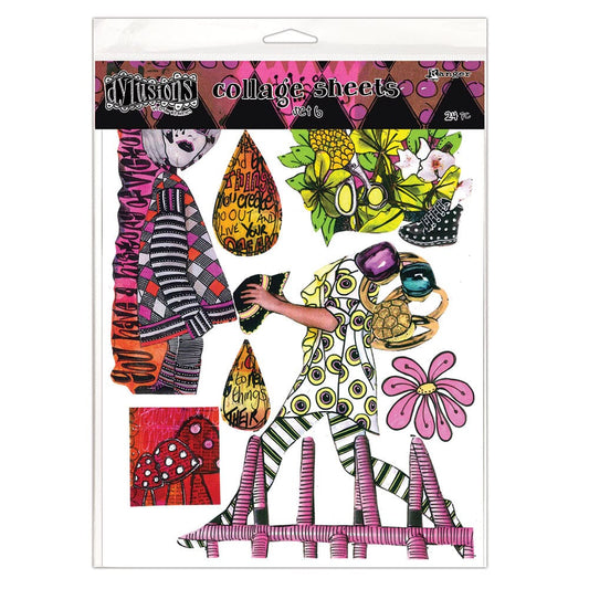 Dylusions Collage Sheets, Set 6 Surfaces Dylusions 