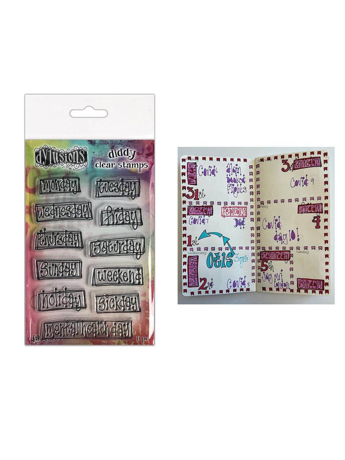 Dylusions Diddy Stamp Ooh, What a Day! Stamps Dylusions 