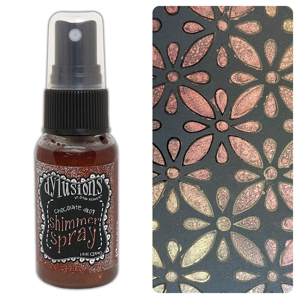 Dylusions Shimmer Spray Chocolate Drop, 1oz Sprays Dylusions 