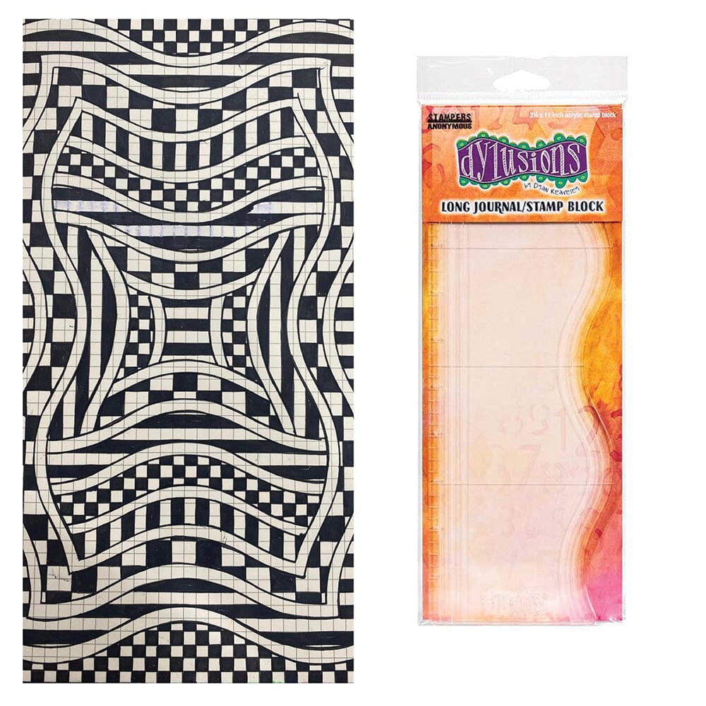 Dylusions Stampers Anonymous Long Journal Stamp Block Stamps Dylusions 