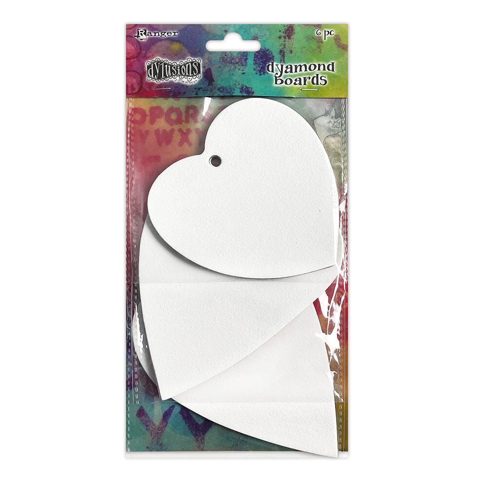 Dylusions Dyamond Boards - Assorted Large Hearts Surfaces Dylusions 
