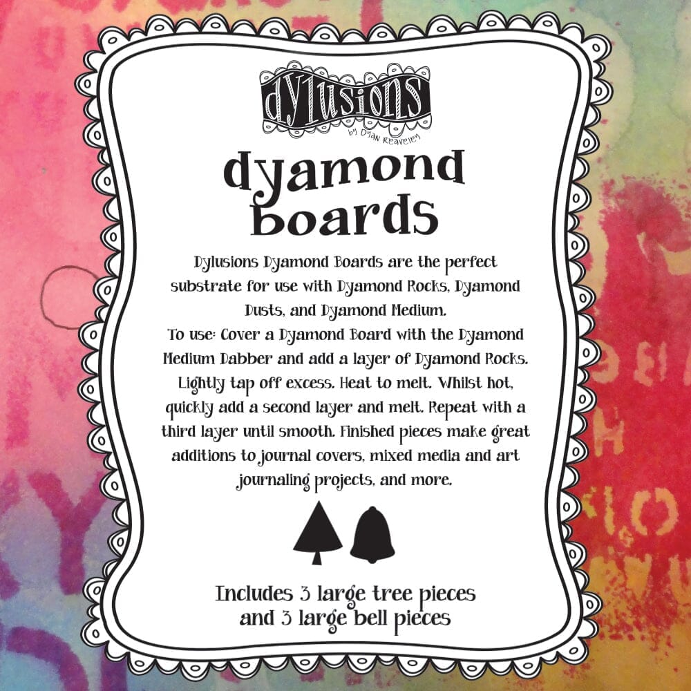 Dylusions Dyamond Boards - Large Trees & Bells Surfaces Dylusions 