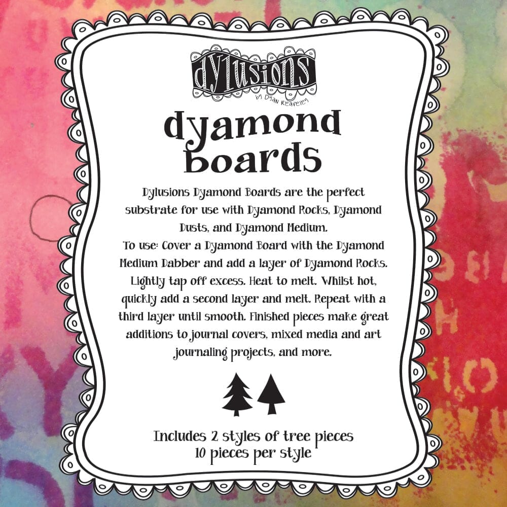 Dylusions Dyamond Boards - Small Trees Surfaces Dylusions 