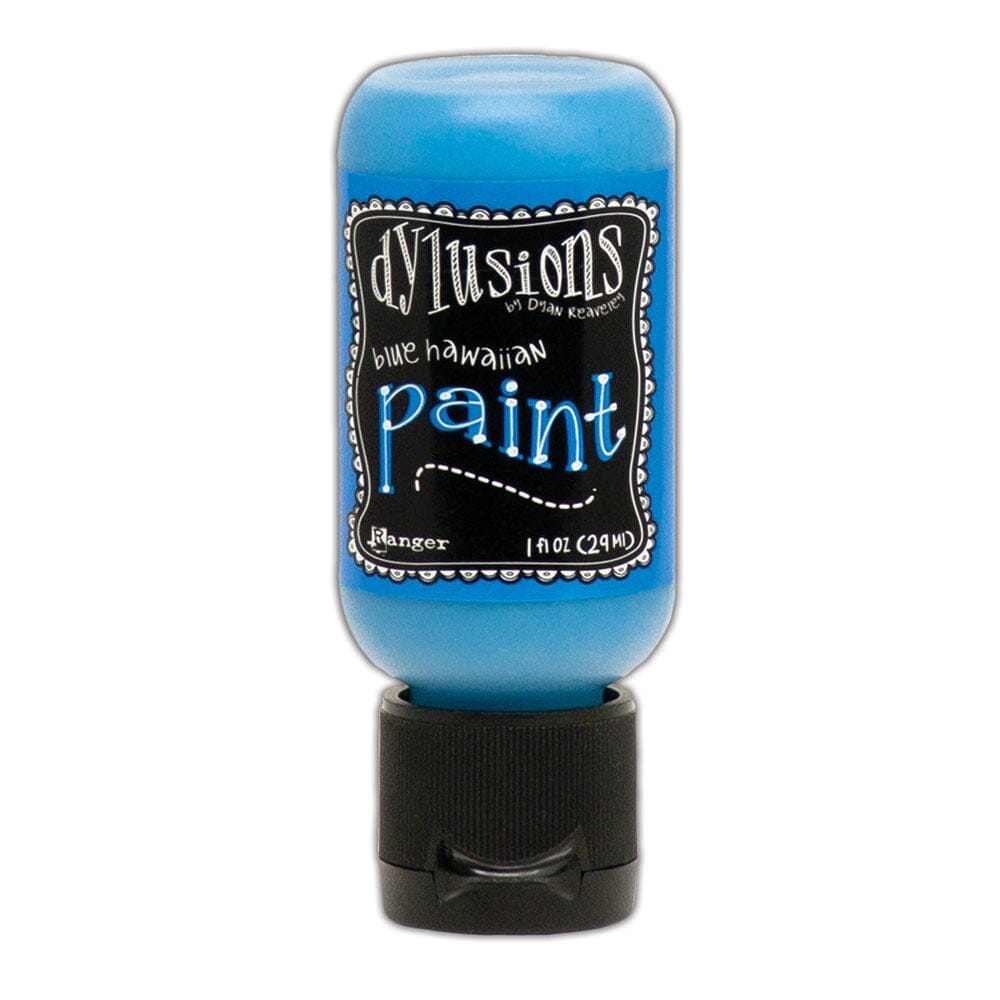 Dylusions Flip Cap Paint Blue Hawaiian, 1oz Paint Dylusions 