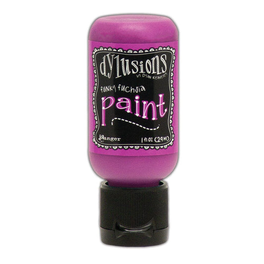 Dylusions Flip Cap Paint Funky Fuchsia, 1oz Paint Dylusions 