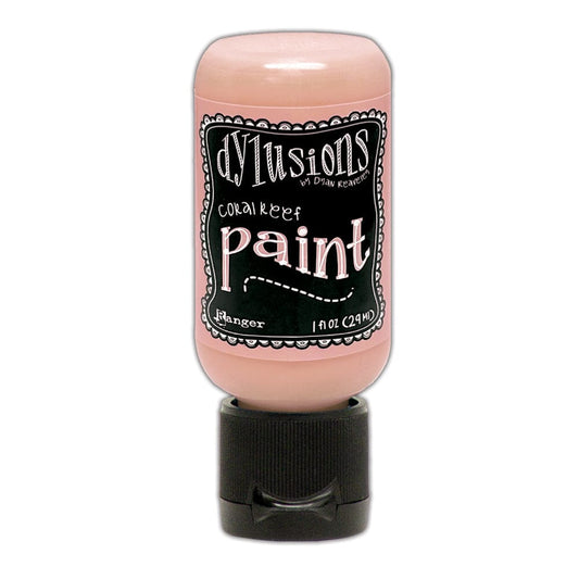 Dylusions Flip Cap Paint Coral Reef, 1oz Paint & Mediums Dylusions 