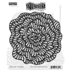 Dylusions Stampers Anonymous Cling Mount Stamp Spiralicious Stamps Dylusions 