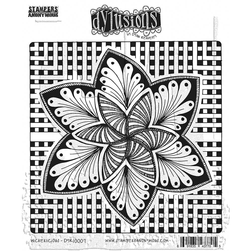 Dylusions Stampers Anonymous Cling Mount Stamp Wickerlicious Stamps Dylusions 