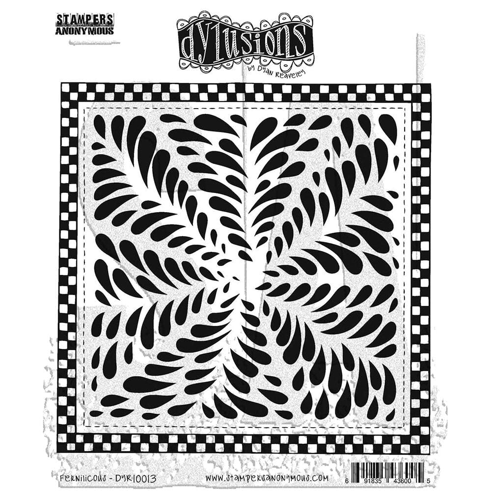 Dylusions Stampers Anonymous Cling Mount Stamp Fernilicous Stamps Dylusions 