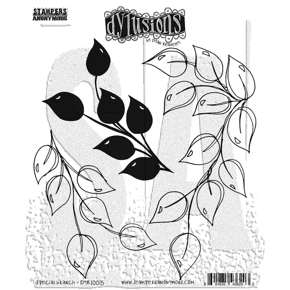 tree branch rubber stamp Dyan Reaveley's Dylusions Stamp Set