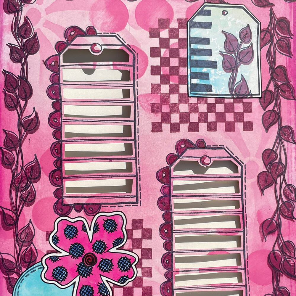 Dylusions Stampers Anonymous Cling Mount Stamp Tag It Stamps Dylusions 
