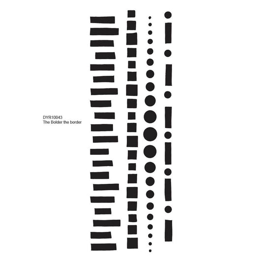 Dylusions Stampers Anonymous Cling Mount Stamp The Bolder the Border Stamps Dylusions 