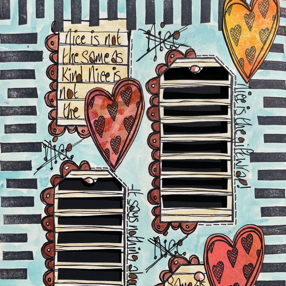 Dylusions Stampers Anonymous Cling Mount Stamp The Bolder the Border Stamps Dylusions 