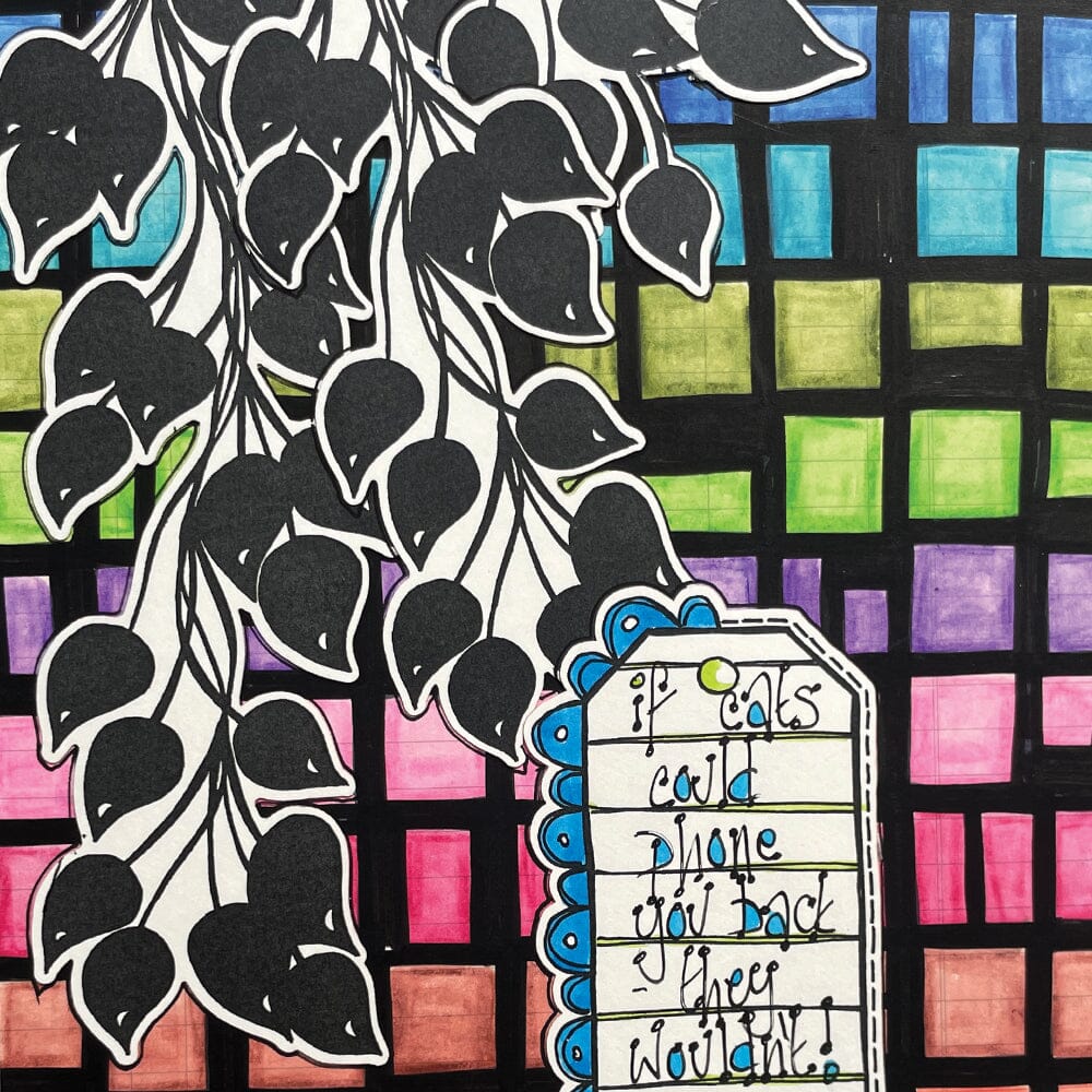 Dylusions Stampers Anonymous Cling Mount Stamp The Bolder the Leaf Stamps Dylusions 