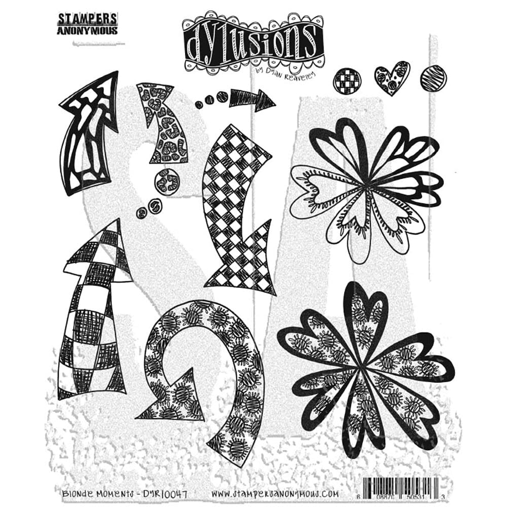 Dylusions Stampers Anonymous Cling Mount Stamp Blonde Moments Stamps Dylusions 