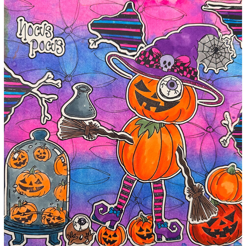 Dylusions Stampers Anonymous Cling Mount Stamp Spooky Season Stamps Dylusions 