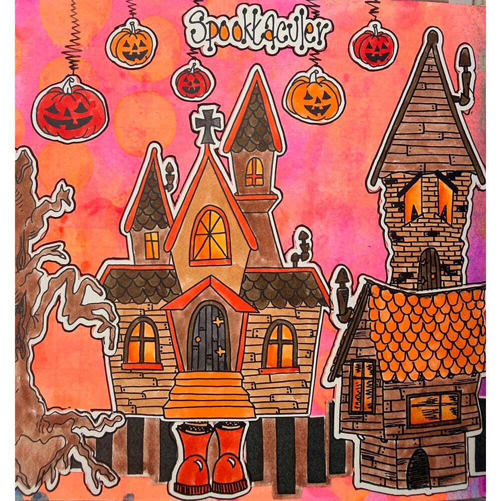 Dylusions Stampers Anonymous Cling Mount Stamp Hocus Pocus Stamps Dylusions 
