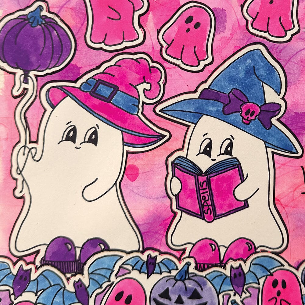 Dylusions Stampers Anonymous Cling Mount Stamp Too Cute to Spook Stamps Dylusions 
