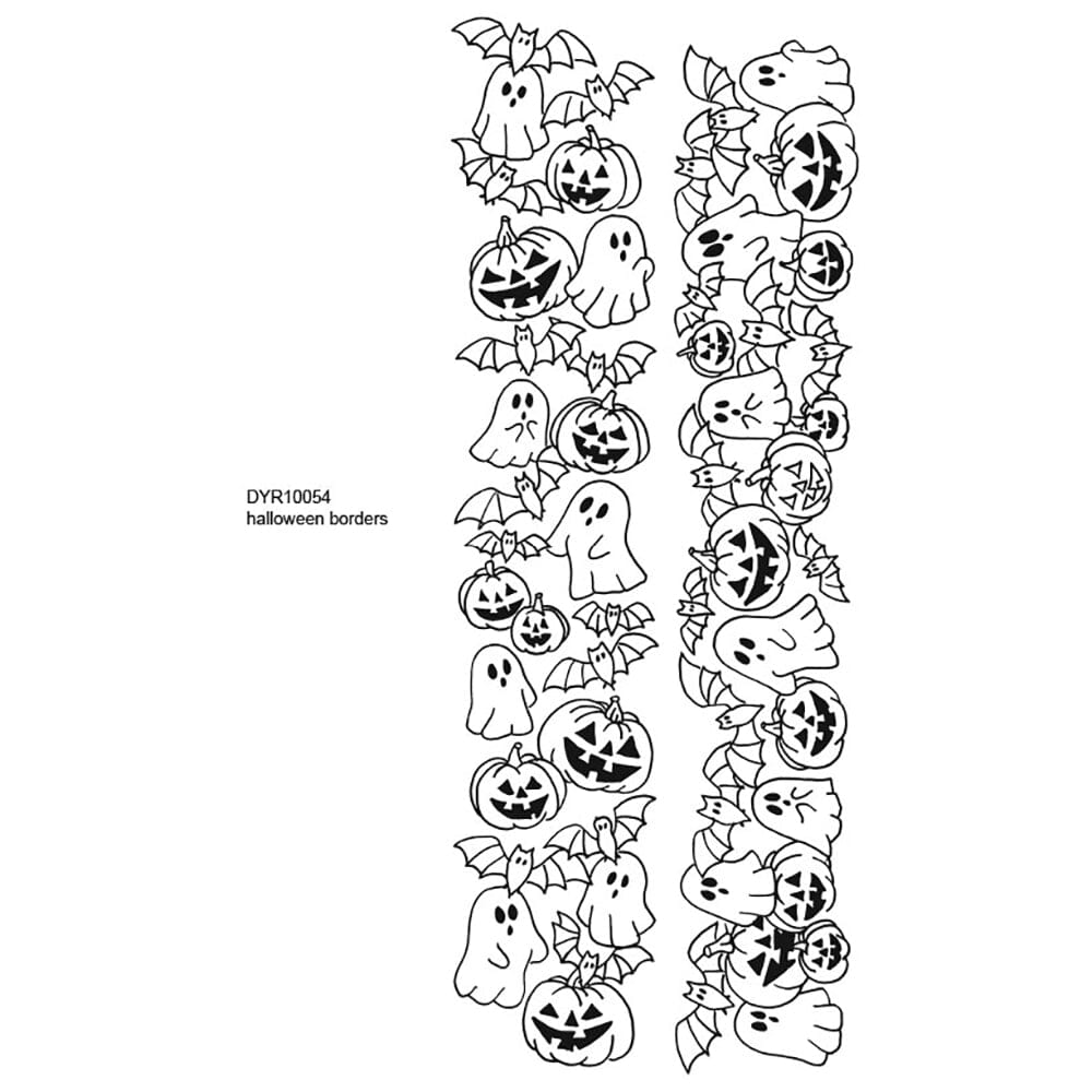 Dylusions Stampers Anonymous Cling Mount Stamp Halloween Borders Stamps Dylusions 