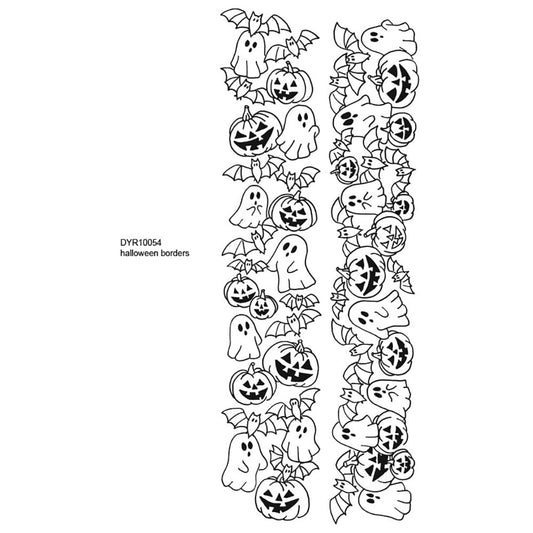 Dylusions Stampers Anonymous Cling Mount Stamp Halloween Borders Stamps Dylusions 