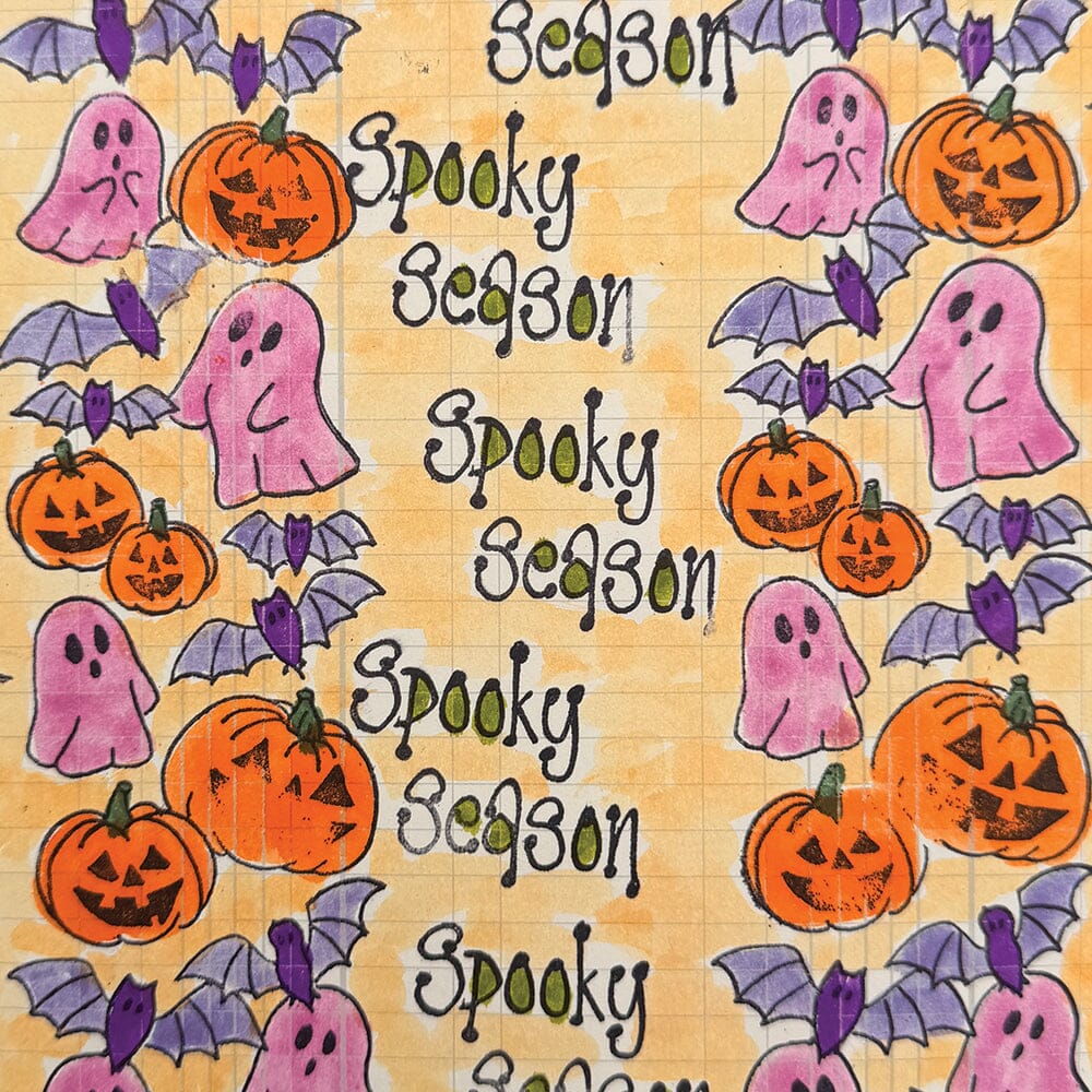 Dylusions Stampers Anonymous Cling Mount Stamp Halloween Borders Stamps Dylusions 