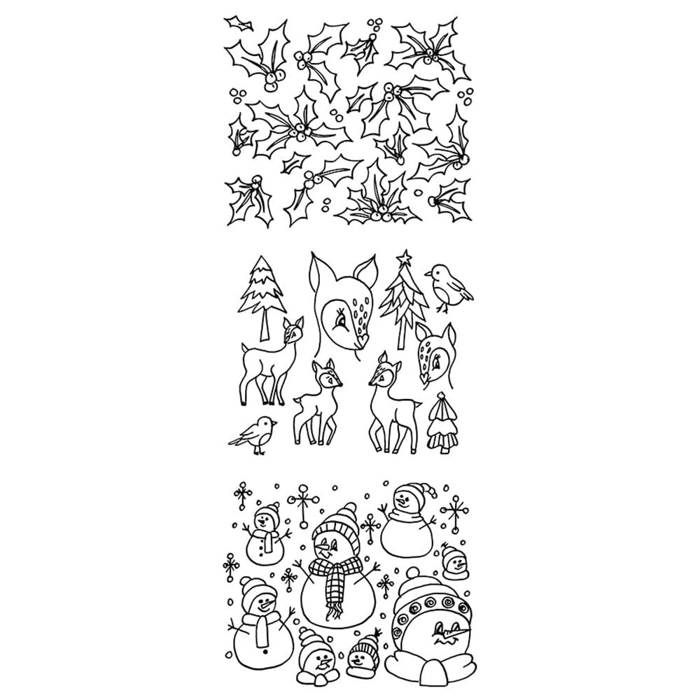 Dylusions Stampers Anonymous Cling Mount Stamp Winter Wonderland Stamps Dylusions 